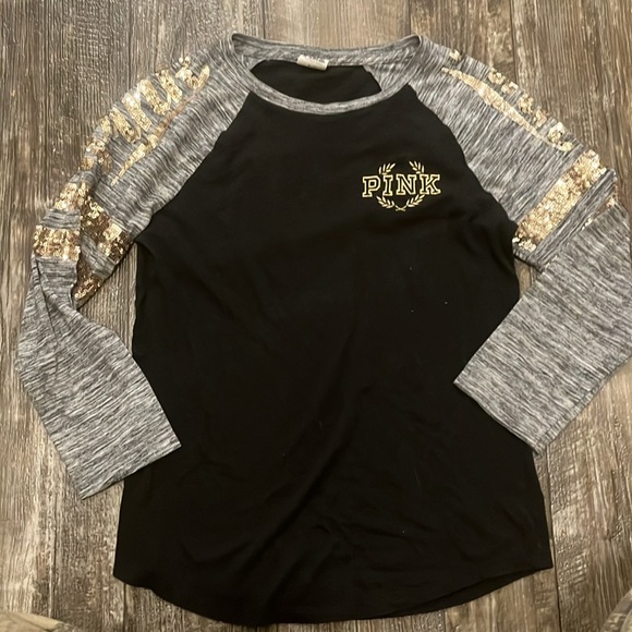 Pink Victoria Secret sequin top sz small - Picture 2 of 3